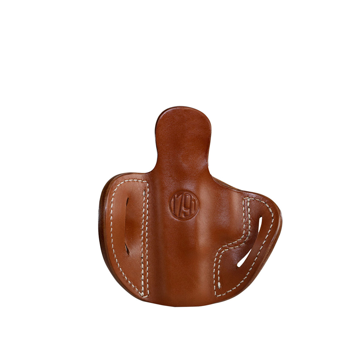 1791 Gunleather BH2.1 Optic Ready OWB Size 2.1 Classic Brown Leather Belt Slide Holster for Glock 17/S&W M&P Shield/Springfield XD, Right Hand