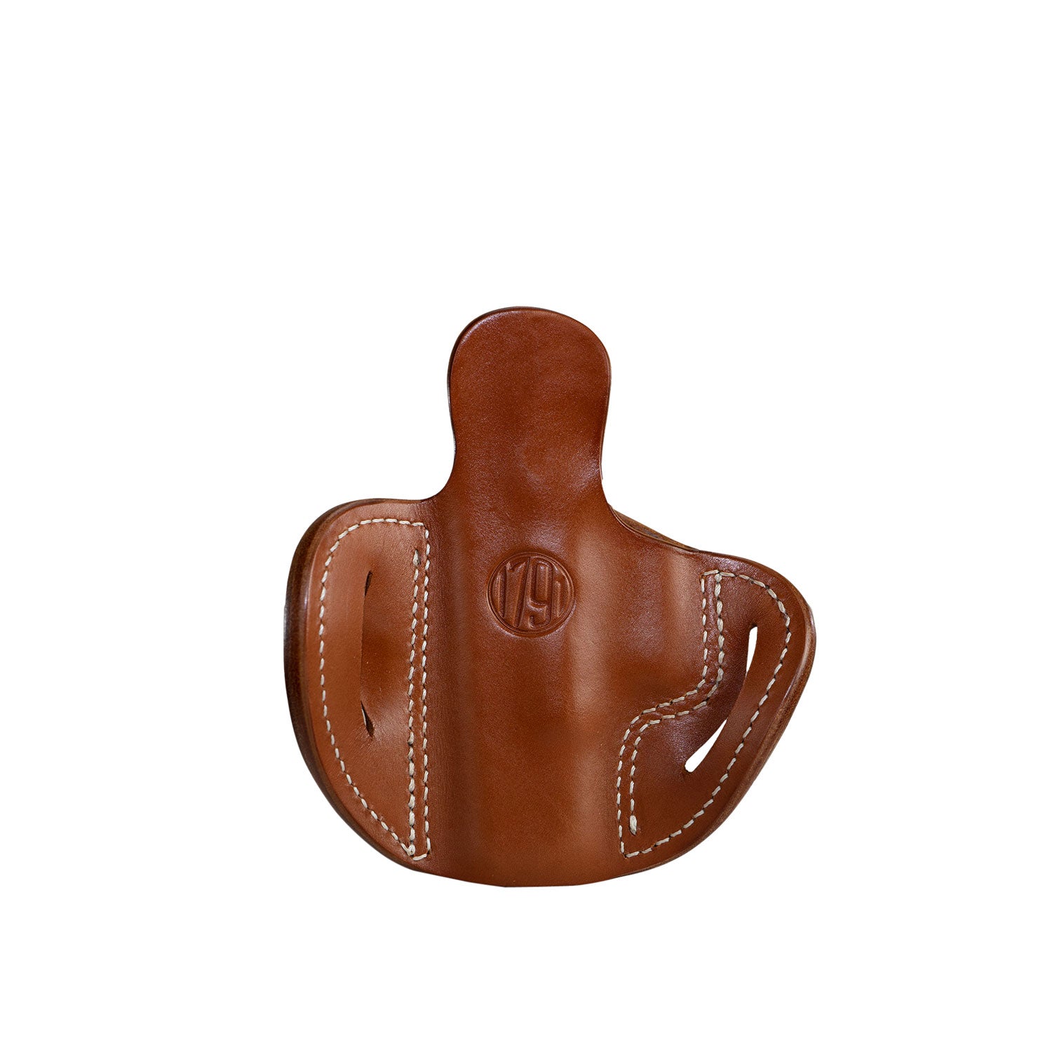 1791 Gunleather BH2.1 Optic Ready OWB Size 2.1 Classic Brown Leather Belt Slide Holster for Glock 17/S&W M&P Shield/Springfield XD, Right Hand