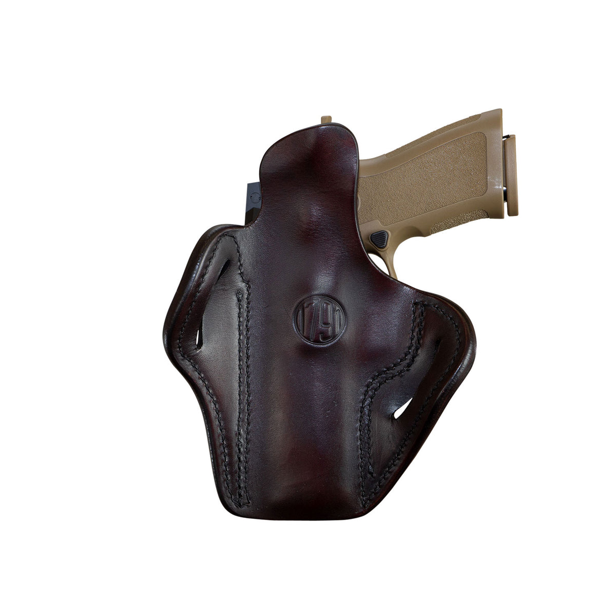 1791 Gunleather BH2.4 Optic Ready OWB Signature Brown Leather Belt Holster – Right Hand, Walther PPQ / Sig P320 / XD-M