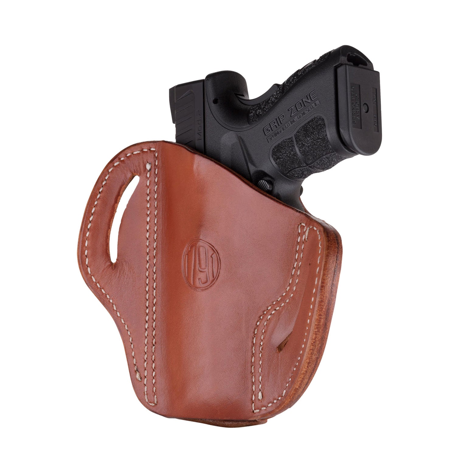 1791 Gunleather BH2.4S Optic Ready OWB Classic Brown Leather Belt Holster – Right Hand, Fits FN 509 / HK VP9SK