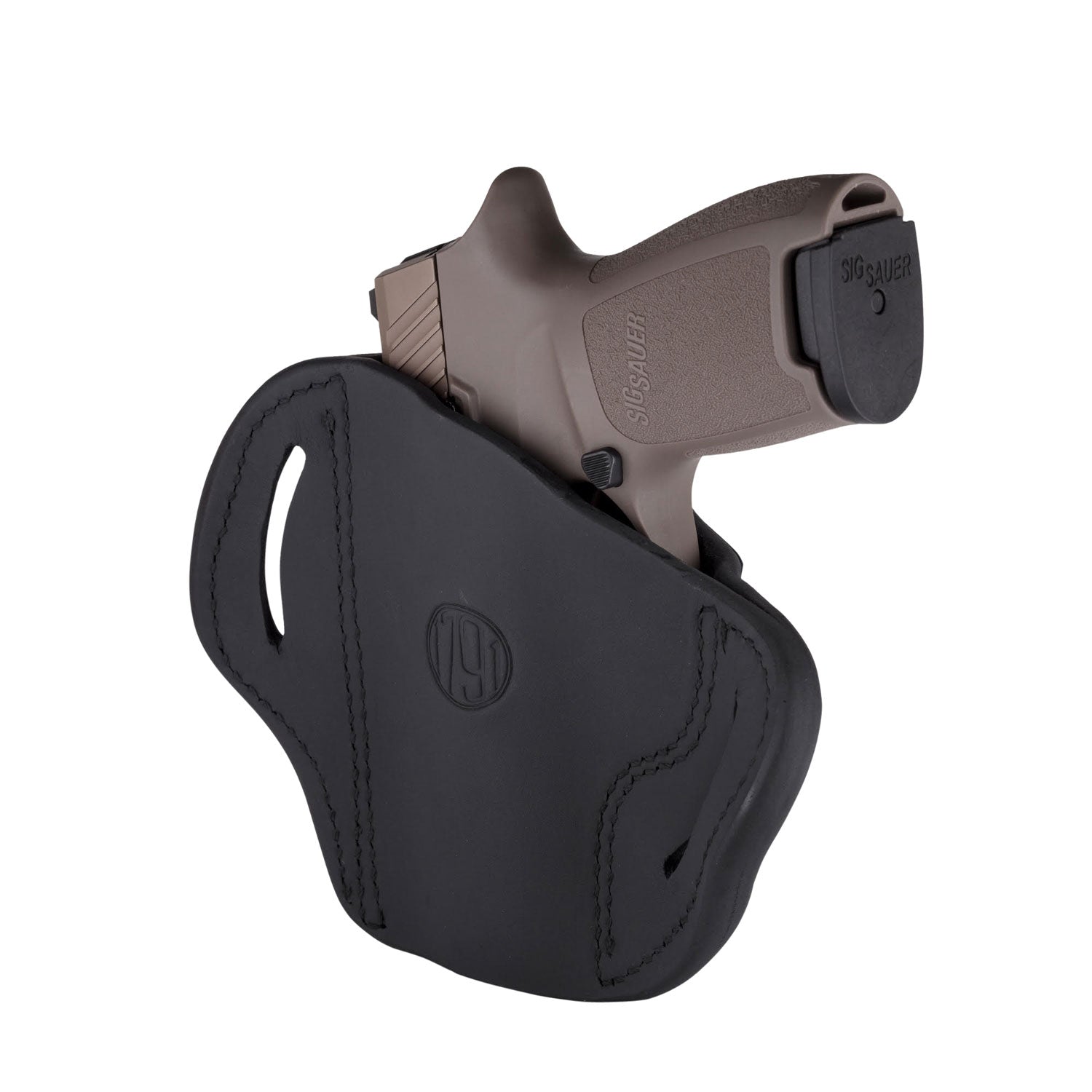 1791 Gunleather BH2.4S Optic Ready OWB Stealth Black Leather Belt Holster – Right Hand, Fits FN 509 / HK VP9SK