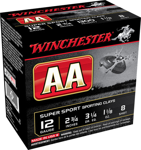 Winchester AA Supersport Sporting Clay Value Pack 12 Gauge 2.75 in / 2.75 in #8 1-1/8 oz