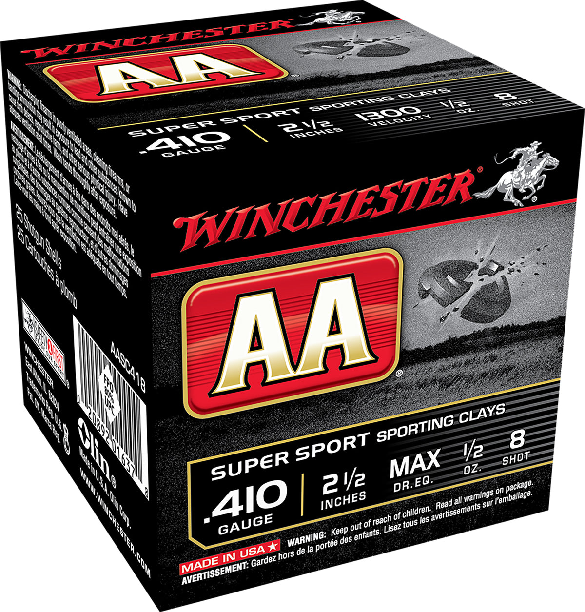 Winchester AA Supersport Sporting Clay .410 Bore 2.5 in / 2.5 in #8 1/2 oz