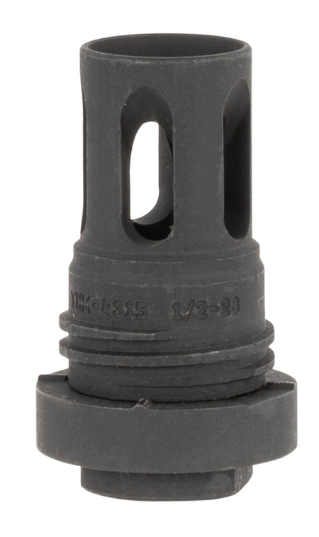 Yankee Hill 431528A Mini QD Flash Hider Black Phosphate Steel 1/2"-28 tpi 2.13" OAL for 5.56x45mm NATO AR