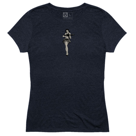 Magpul MAG1124410XS Hula Girl Women's Navy V-Neck Short Sleeve Tee, XS