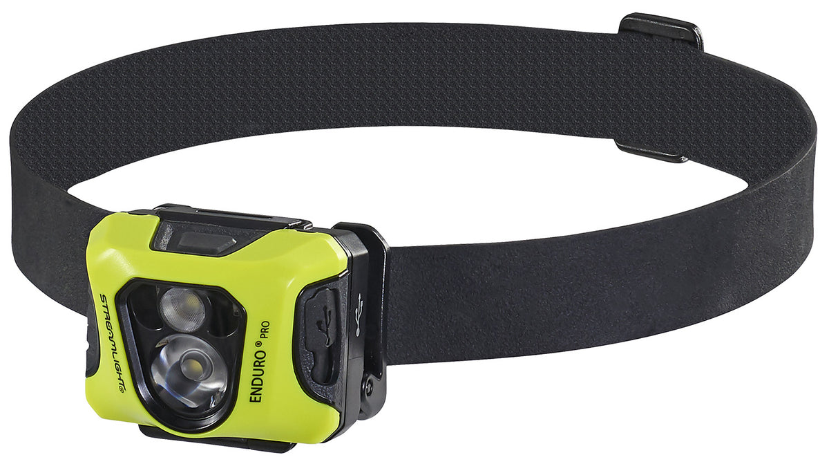 Streamlight Enduro Pro USB Rechargeable Headlamp Black/Yellow 200 Lumens White LED 6 Modes