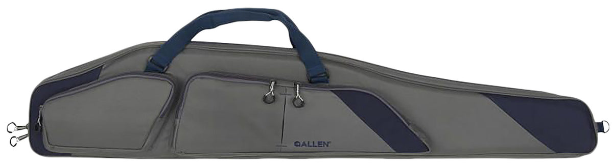 Allen Kenosha 50" Rifle Case Gray Endura with Indigo Trim and Lockable Zippers