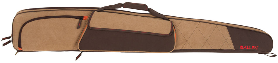 Allen Humbolt 52" Shotgun Case Tan with Brown Panels, Cotton Canvas and Quilted Interior