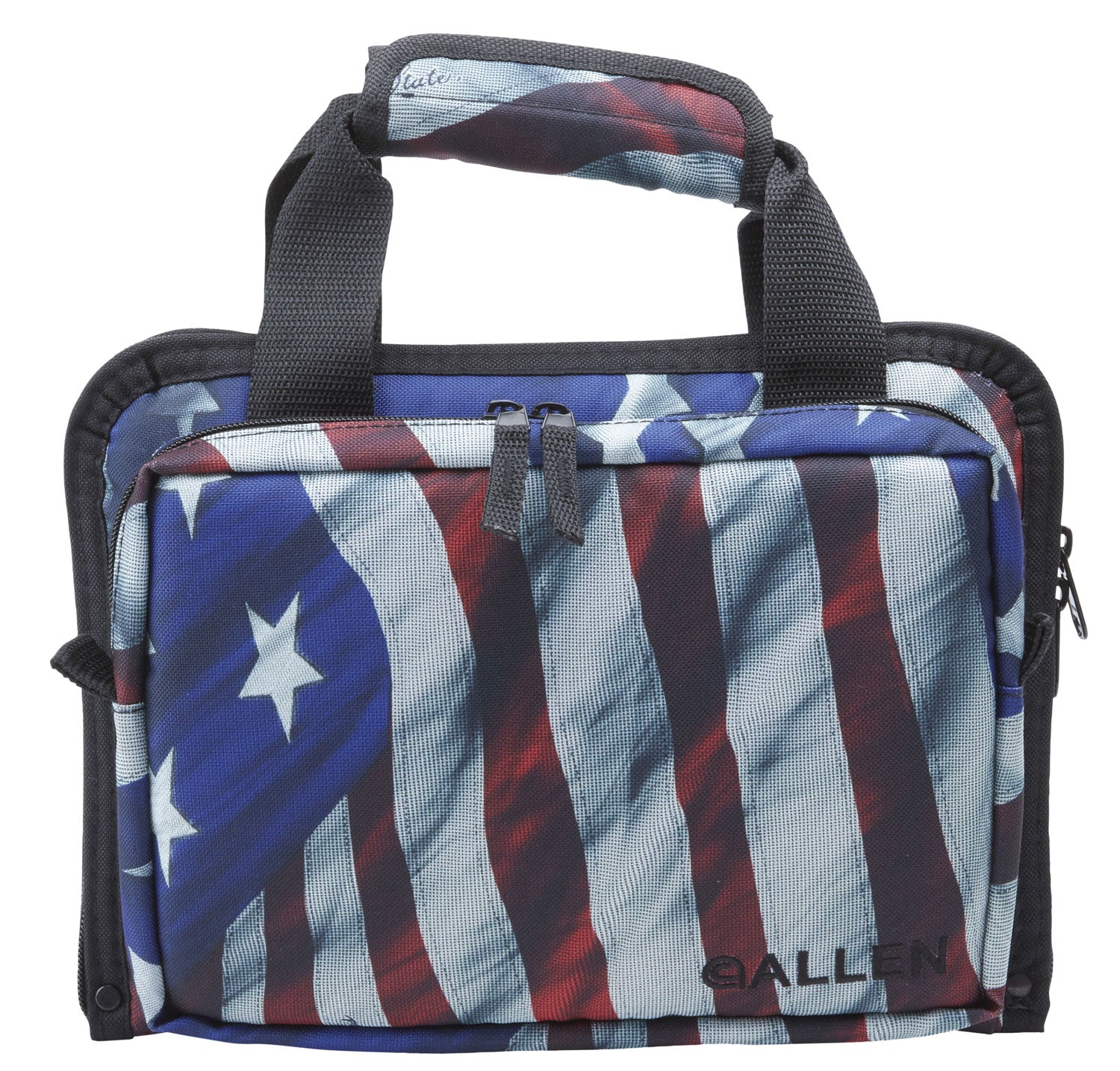 Allen Victory Duplex Handgun Case Stars and Stripes Endura Holds 2 Handguns with Foam Padding