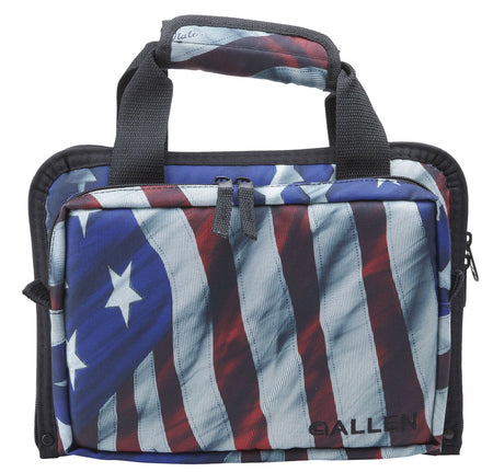 Allen Victory Duplex Handgun Case Stars and Stripes Endura Holds 2 Handguns with Foam Padding