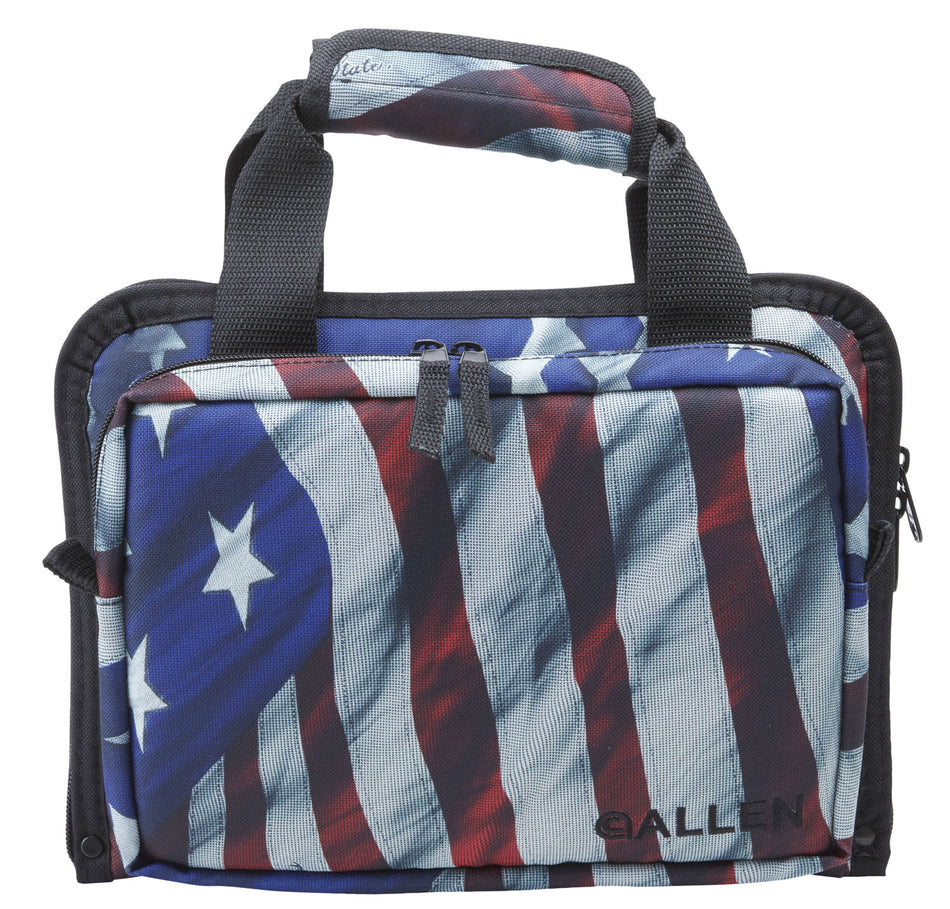 Allen Victory Duplex Handgun Case Stars and Stripes Endura Holds 2 Handguns with Foam Padding