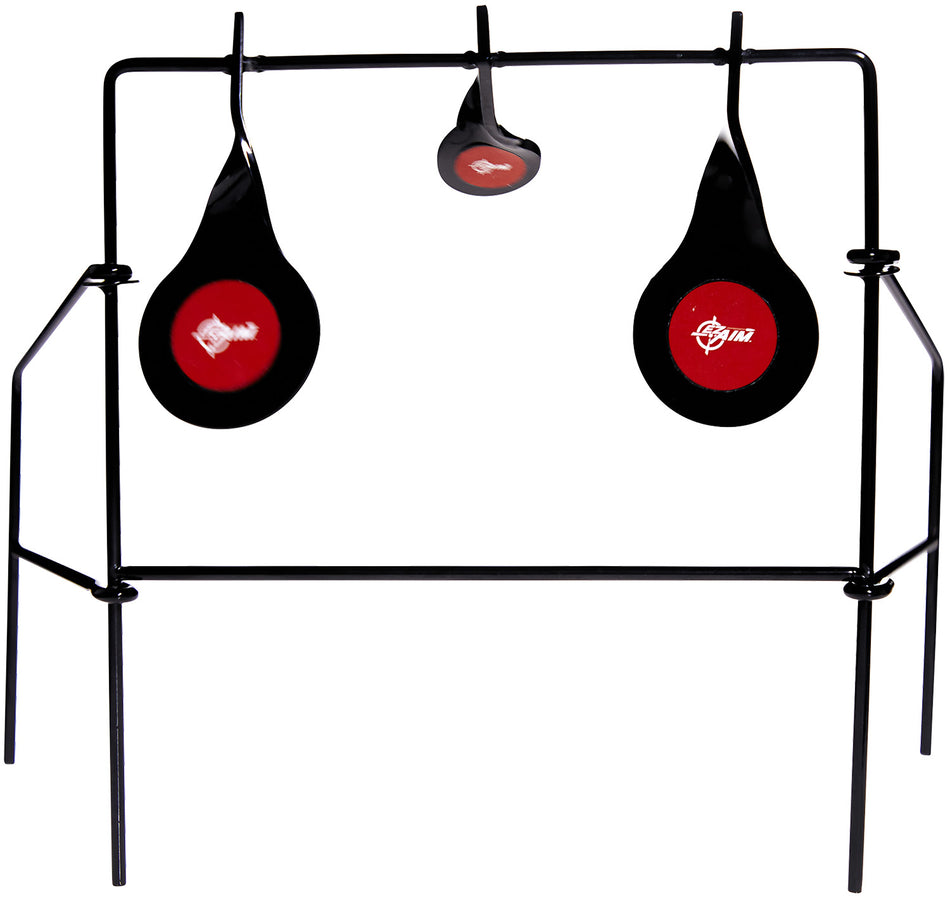 EZ-Aim 15265 Triple Spinner Steel Target with Folding Easel Stand