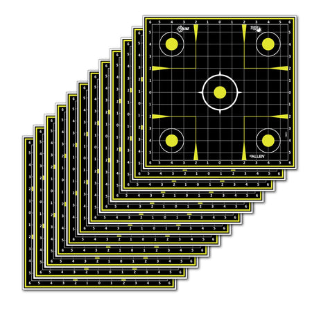 EZ-Aim 15211 Splash Reactive Non-Adhesive Sight-In Grid Paper Targets, 12-Pack