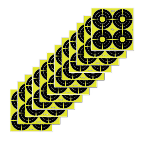 EZ-Aim 15218 Splash Reactive SPOT Paper Hanging Target 12"x12" Black/Yellow 12 Pack