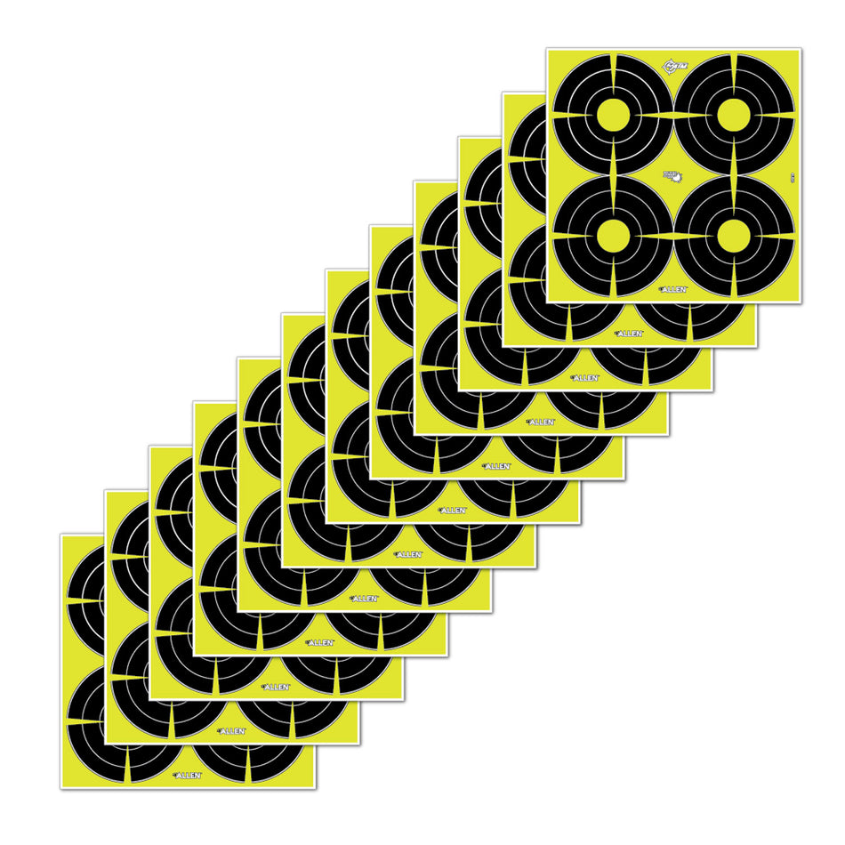 EZ-Aim 15218 Splash Reactive SPOT Paper Hanging Target 12"x12" Black/Yellow 12 Pack
