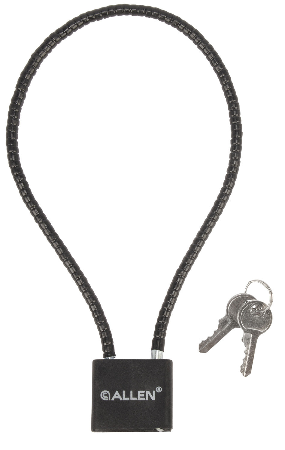 Allen 15414 Cable Gun Lock Open With Key Black Stainless Steel Universal Firearm Fit