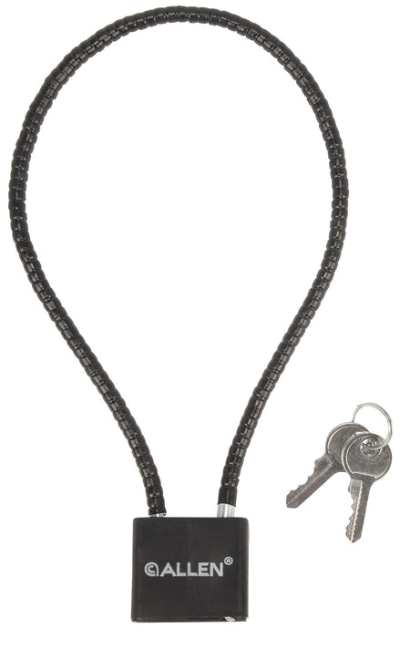 Allen 15414 Cable Gun Lock Open With Key Black Stainless Steel Universal Firearm Fit