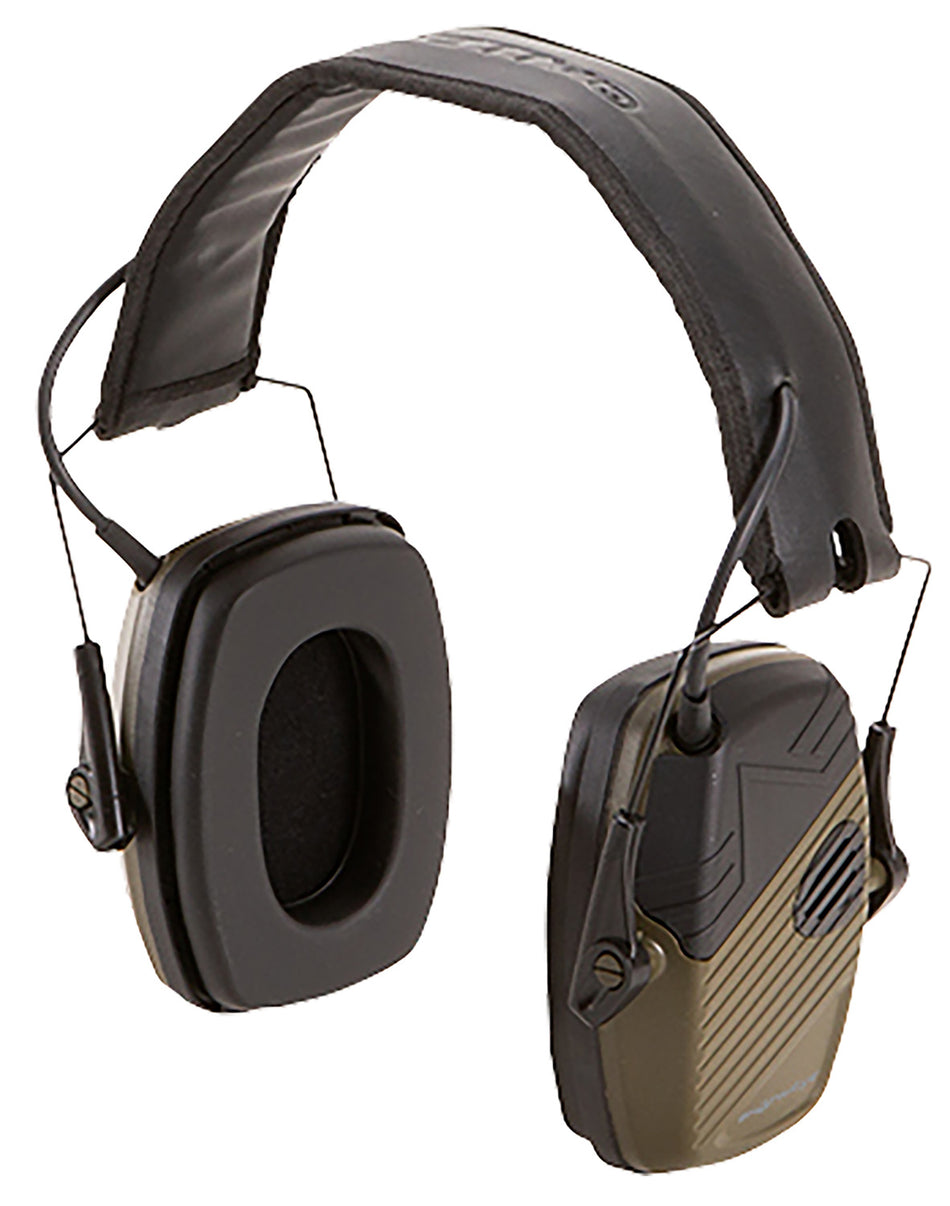 Allen Shotwave Low-Profile Electronic Earmuffs 23 dB Black/Green with Directional Mics