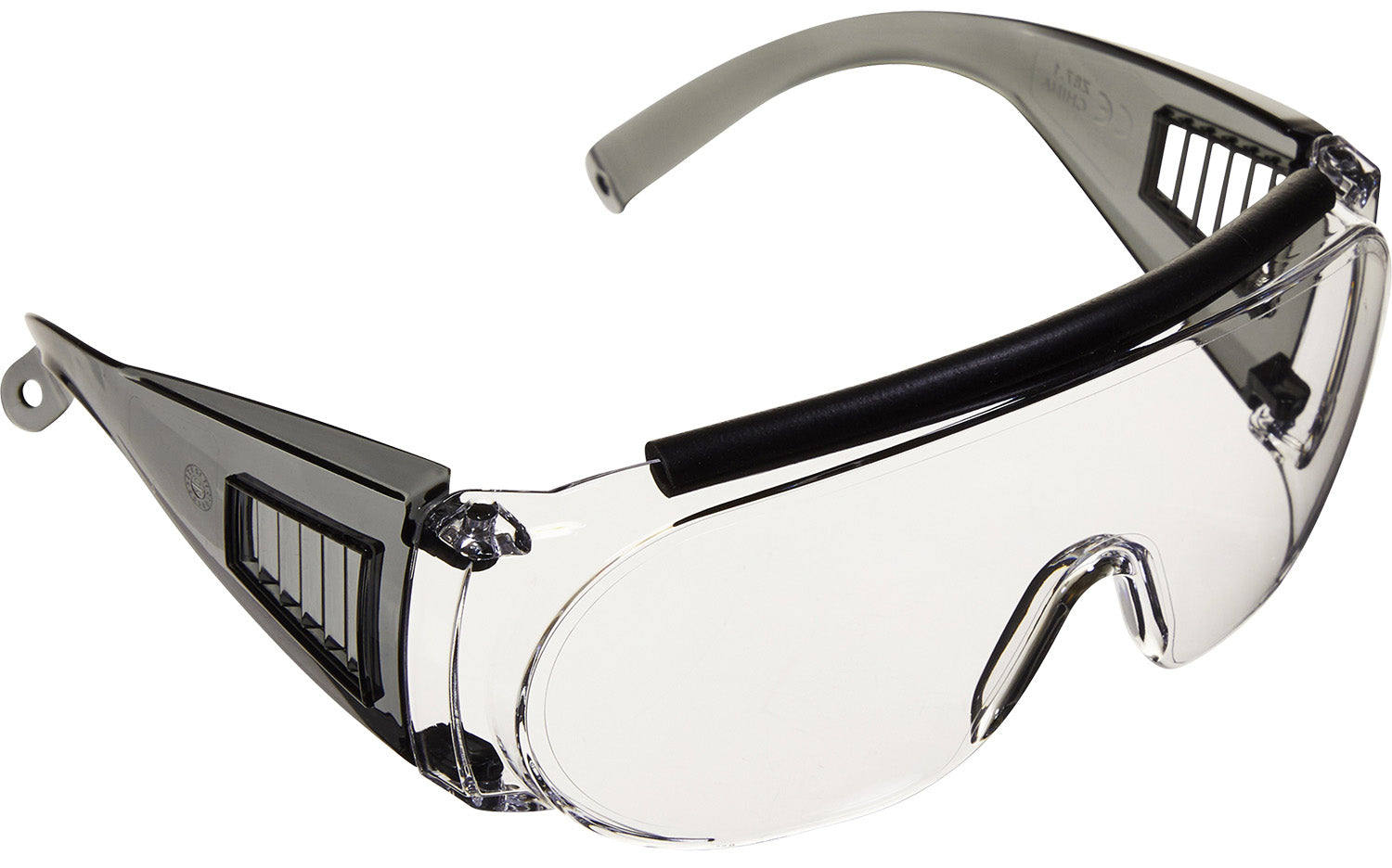 Allen Fit Over Shooting Glasses Adult Clear Lens Gray Frame UV Protection