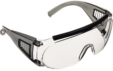 Allen Fit Over Shooting Glasses Adult Clear Lens Gray Frame UV Protection