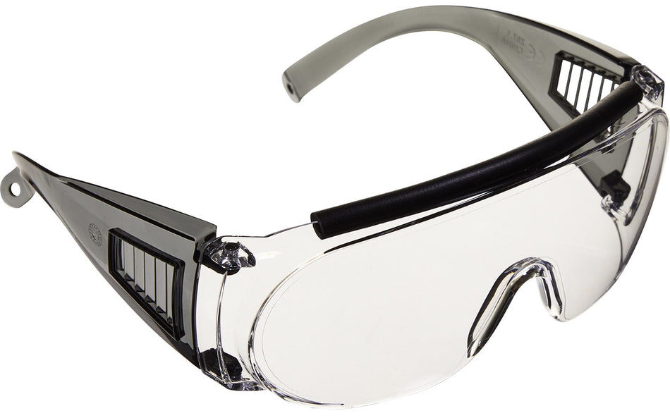 Allen Fit Over Shooting Glasses Adult Clear Lens Gray Frame UV Protection