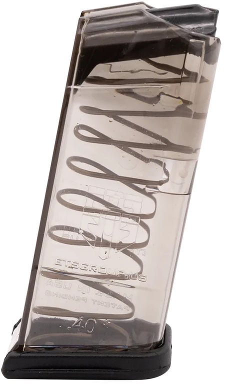 ETS Group GLK27 9rd .40 S&W Pistol Magazine Compatible with Glock 27 Clear Polymer