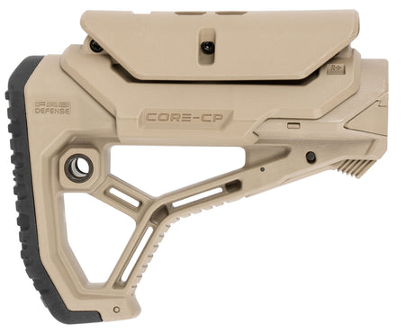 FAB Defense GL-Core CP Buttstock for AR-15/M4 Adjustable Cheek-Rest Flat Dark Earth Fiberglass Polymer
