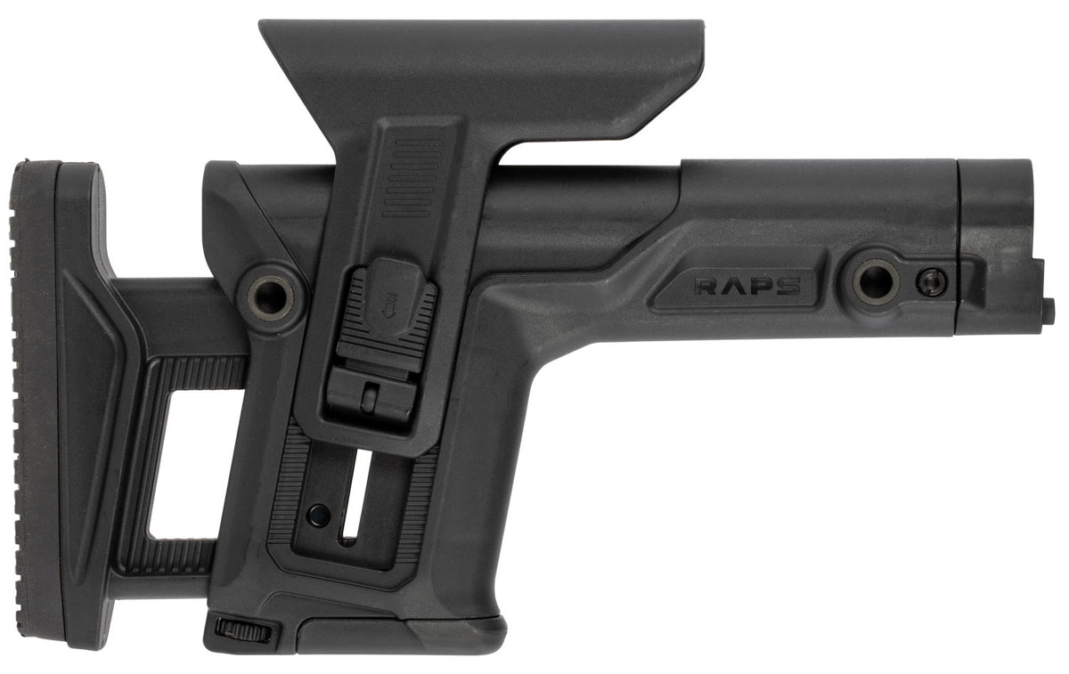 FAB Defense RAPS Rapid Adjustment Precision Stock with Integrated Cheek-Rest & Adjustable LOP Black Polymer