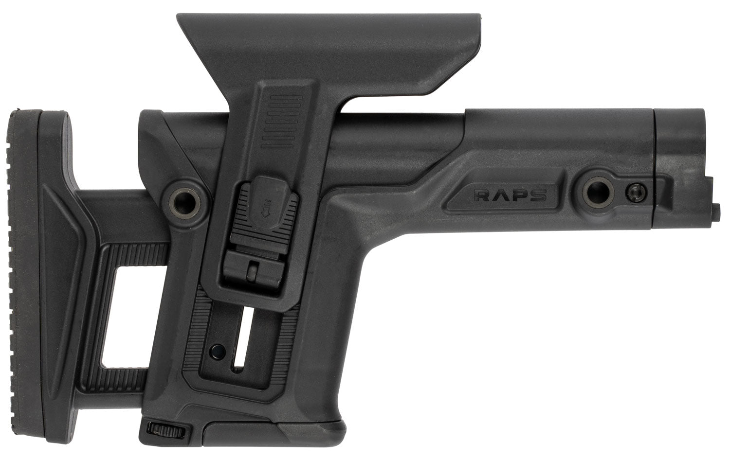 FAB Defense RAPS Rapid Adjustment Precision Stock with Integrated Cheek-Rest & Adjustable LOP Black Polymer