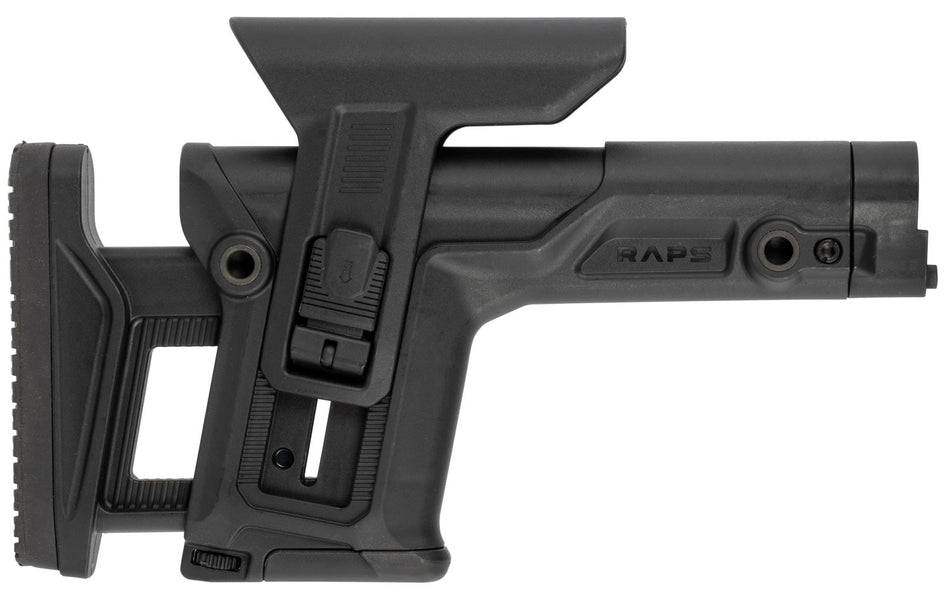 FAB Defense RAPS Rapid Adjustment Precision Stock with Integrated Cheek-Rest & Adjustable LOP Black Polymer