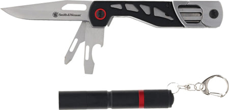 S&W Multitool Knife & Light Combo Black