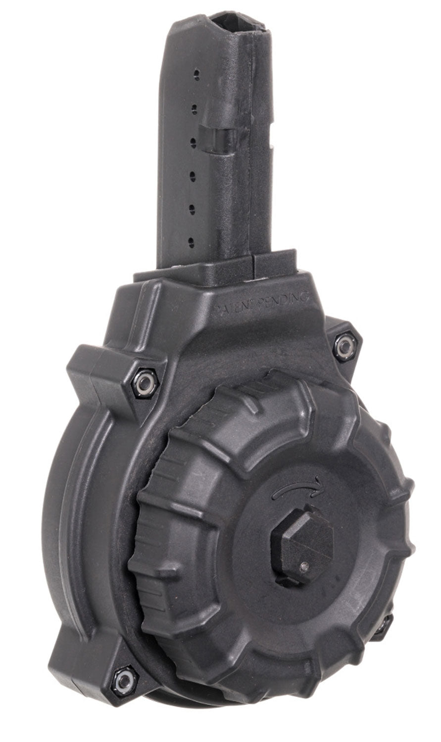 ProMag DRMA12 50-Round Drum 9mm Luger Magazine for AR-15 w/ Glock Style Mags Black Zytel