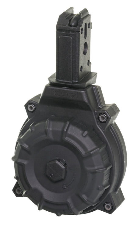 ProMag DRMA22 50-Round Drum 9mm Luger Magazine for CZ Scorpion Black DuPont Zytel Polymer