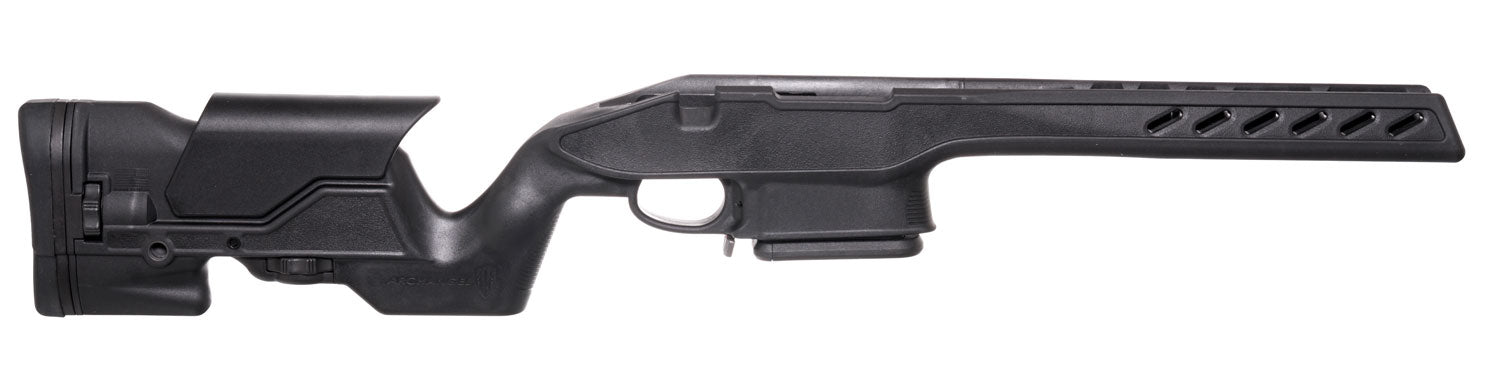 Archangel AA700SA Precision Elite Stock Black Synthetic Fixed with Adjustable Cheek Riser for Remington 700 Short Action