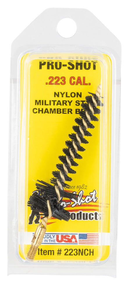 Pro-Shot 223NCH Military Style Chamber Brush .223 Rem/5.56mm AR Platform Nylon Bristles #8-32 Thread