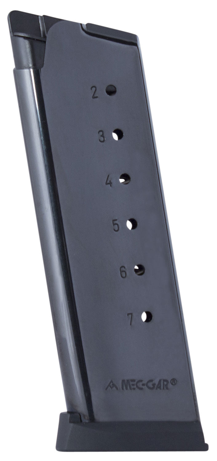 Mec-Gar MGCO4507BPF 45 ACP 7-Round Blued Magazine for 1911 Officer