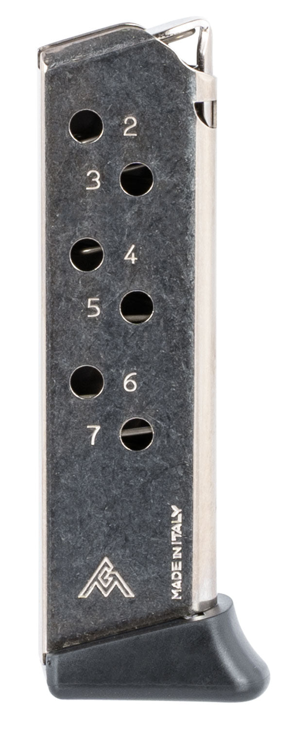 Mec-Gar MGWPPKSFRN 380 ACP 7-Round Nickel Magazine w/Finger Rest for Walther PPK/S