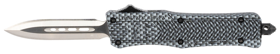 CobraTec Knives CTK-1 Small 2.75" OTF Dagger Plain D2 Steel Blade Carbon Fiber Aluminum Handle Glass Breaker Pocket Clip