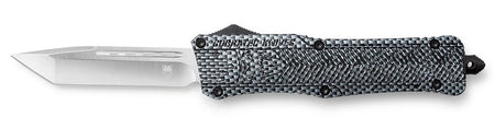 CobraTec CTK-1 Large OTF Tanto 3.75" Plain D2 Steel Blade Carbon Fiber Aluminum Handle w/ Glass Breaker & Pocket Clip
