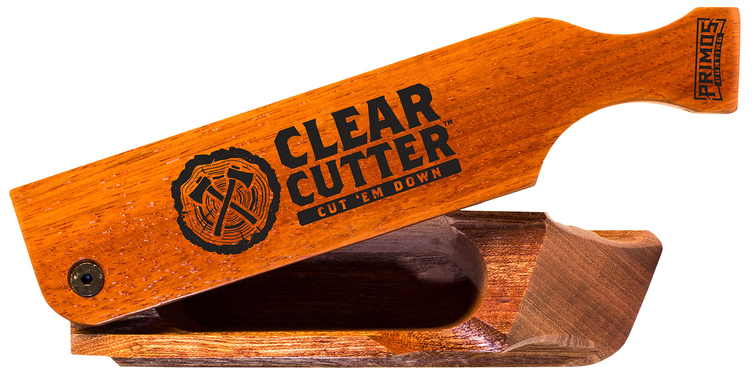 Primos PS244 Clear Cutter Turkey Box Call - Mahogany/Walnut, Hen Sounds