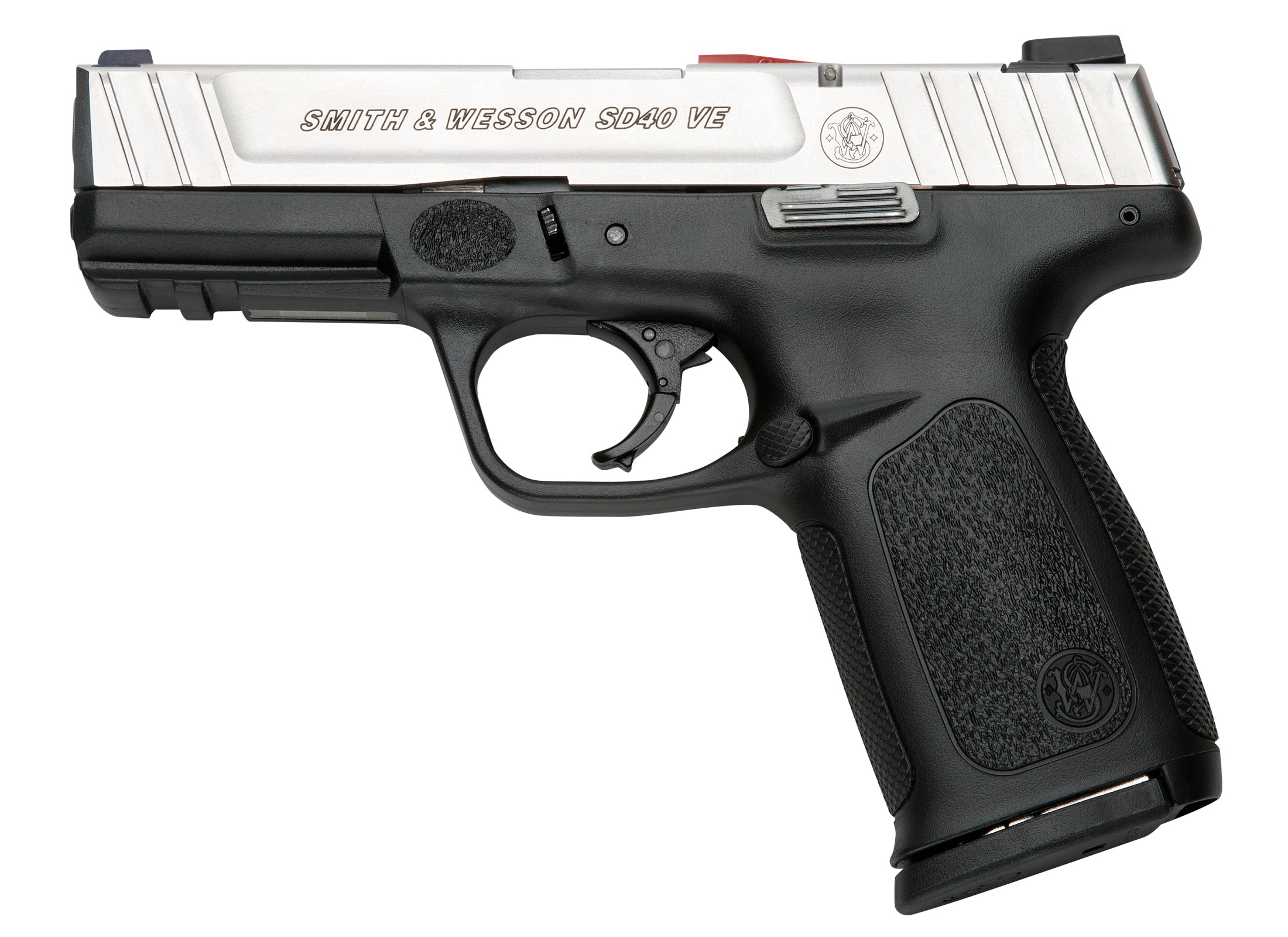 Smith & Wesson 123403 SD40 VE *CA Compliant Compact Frame 40 S&W 10+1, 4" Stainless Steel Barrel, Satin Serrated Stainless Steel Slide, Black Polymer Frame w/Picatinny Rail