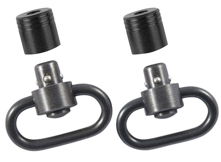 Outdoor Connection PBS19121 1" Push Button Sling Swivel Set Black Steel with Flush Mount Bases