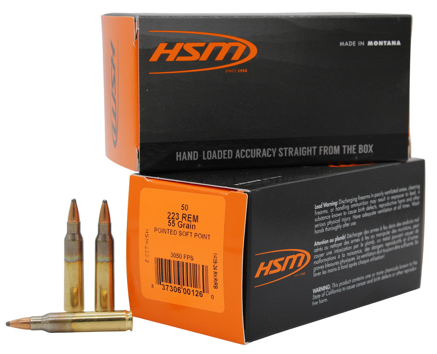 HSM Varmint .223 Remington 55 gr JSP ammo