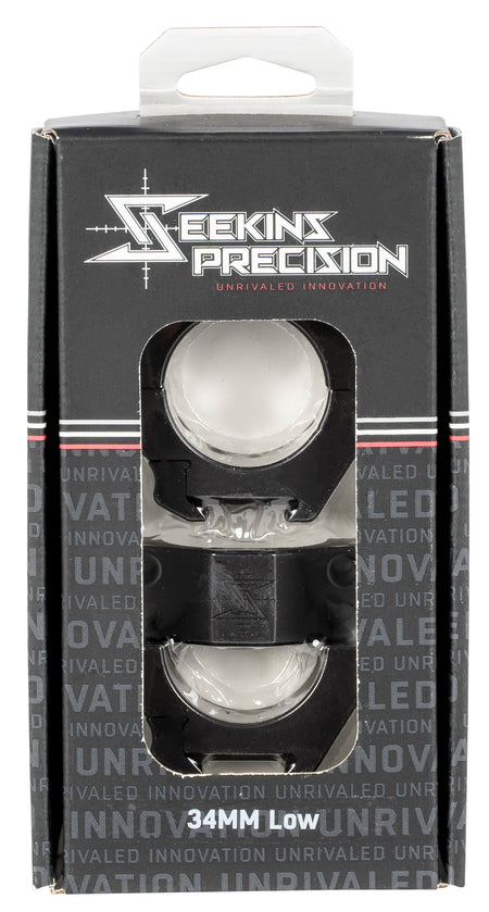 Seekins Precision 0010630002 Scope Rings Matte Black 34mm Low Height Picatinny