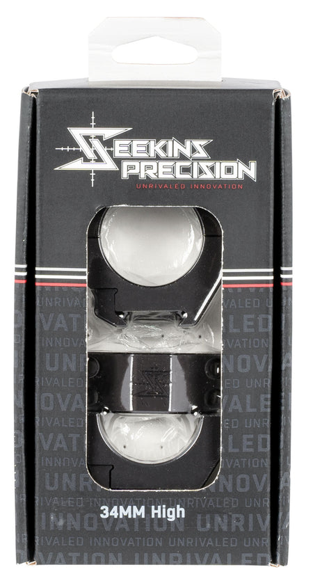 Seekins Precision 0010630006 Scope Rings Matte Black 34mm High Height Picatinny