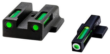 HiViz 9EZN321 LiteWave H3 Sight Set for S&W M&P 9 EZ Green Tritium Front and Fiber Optic Rear