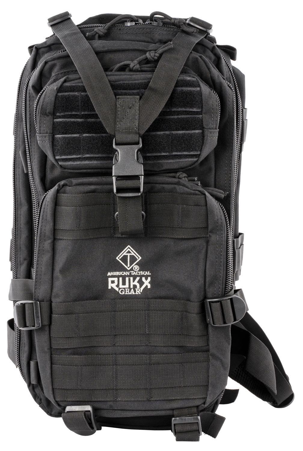 Rukx Gear ATICT1DB Tactical 1 Day Backpack Black 600D Polyester Hydration Compatible