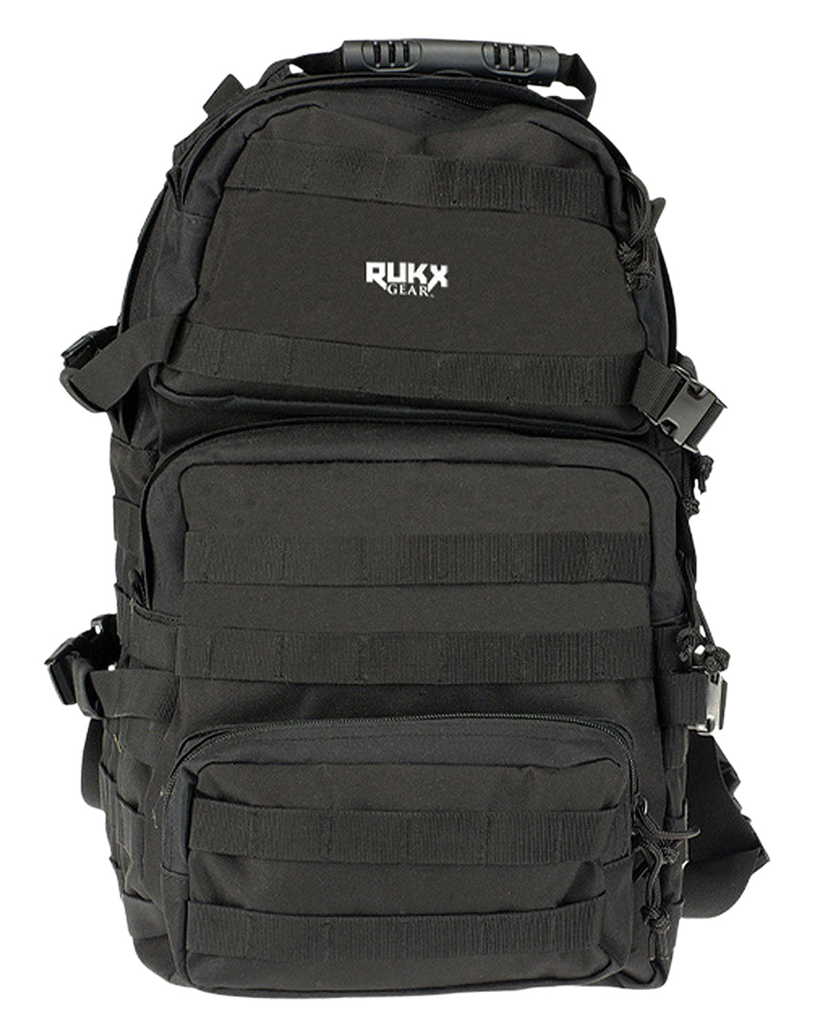 Rukx Gear ATICT3DB Tactical 3 Day Backpack Black 600D Polyester Hydration Compatible