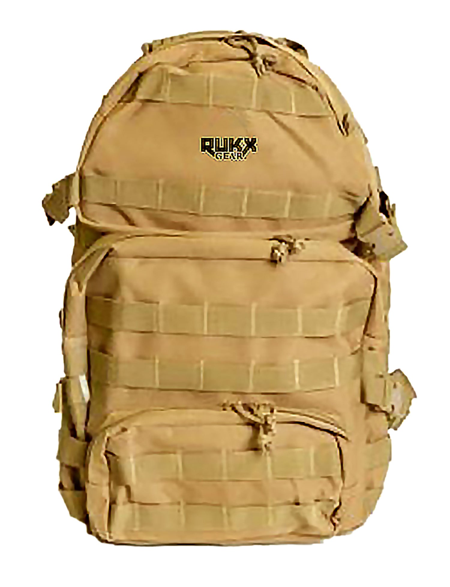 Rukx Gear ATICT3DT Tactical 3 Day Backpack Tan 600D Polyester Hydration Compatible