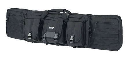 Rukx Gear ATICT36DGB 36" Tactical Double Gun Case Black 600D Polyester Non-Rust Zippers